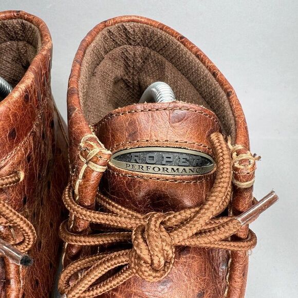 Roper Performance Men's Size 9 Brown Leather Gum Sole Chukka Boots - Picture 4 of 13